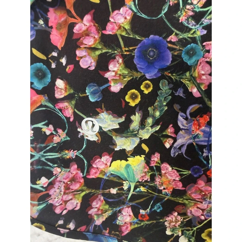 Lululemon Hotty Hot‎ High-Rise Skirt Long 4 Flowerscope Black Running Tennis